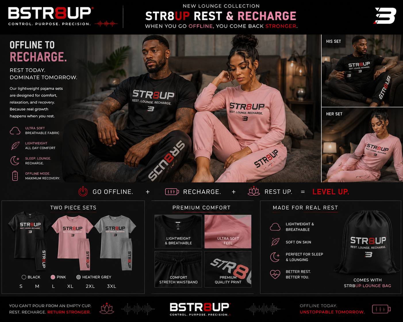 STR8UP Rest & Recharge Lounge Set
